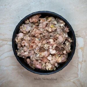 Žali skrandžiai malti